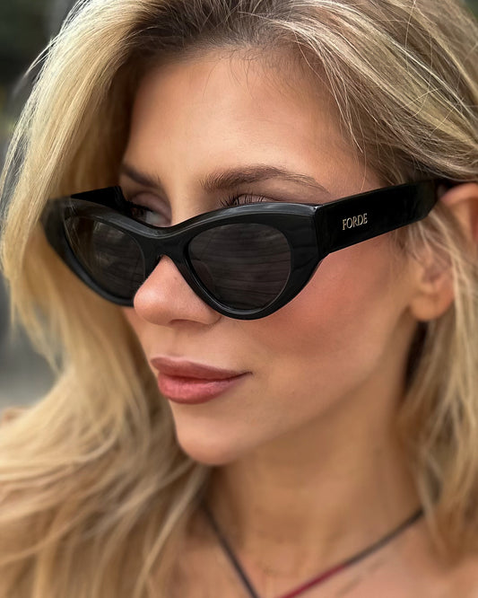 Okulary przeciwsłoneczne CAT-EYE BLACK czarne UV400